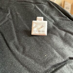 Chloe Silver Round Cubic Zirconia Stud Earrings Nickel-Free